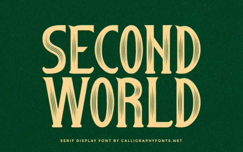 Second World Display Font