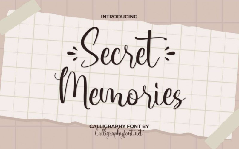 Secret Memories Script Font