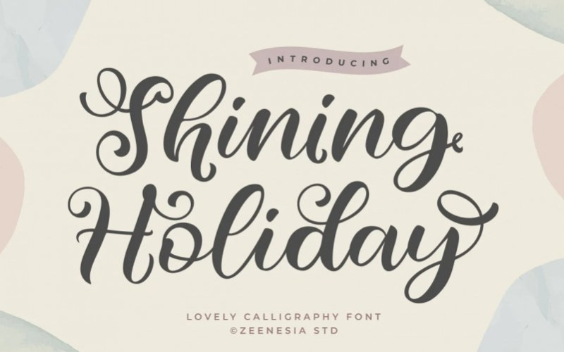 Shining Holiday Calligraphy Font