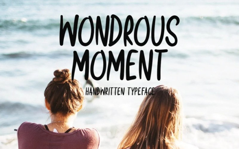 Wondrous Moment Display Font