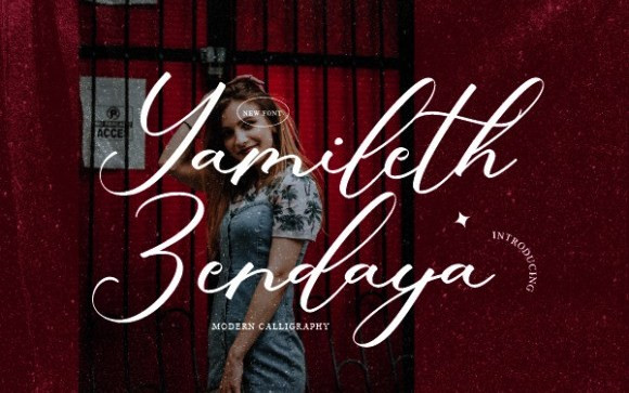 Yamileth Zendaya Calligraphy Font