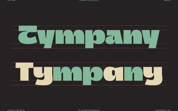 Zatiyan Display Font