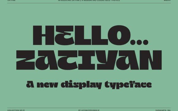 Zatiyan Display Font