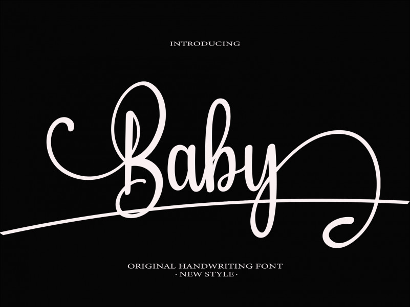 Baby Calligraphy Font