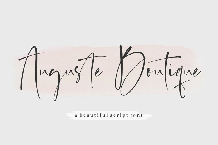 Auguste Boutique Handwritten Font