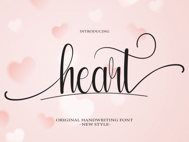 Heart Calligraphy Font