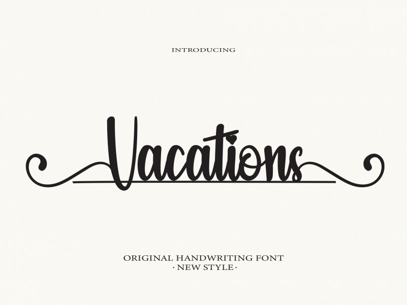 Vacation Calligraphy Font