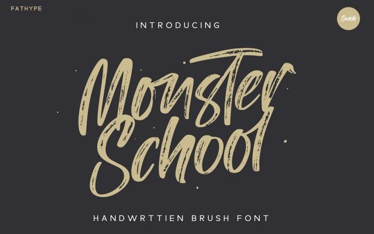 Monster School Brush Font