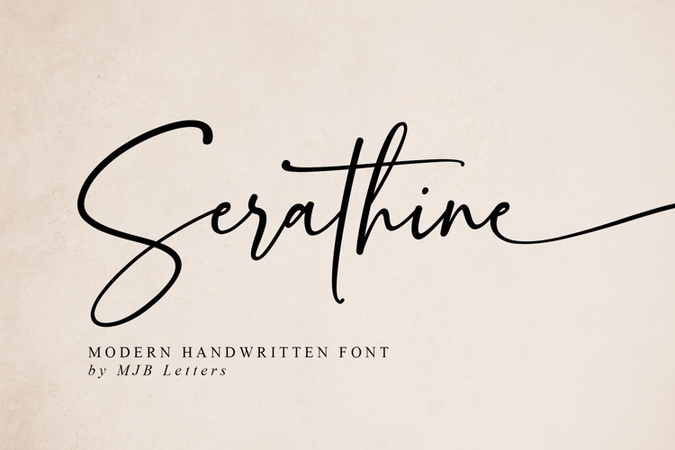 Serathine Handwritten Font