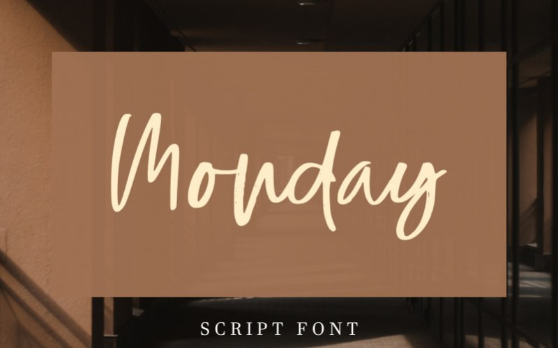 Monday Script Font