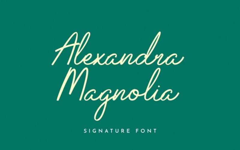 Alexandra Magnolia Handwritten Font