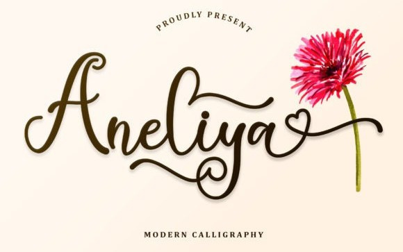 Aneliya Calligraphy Font