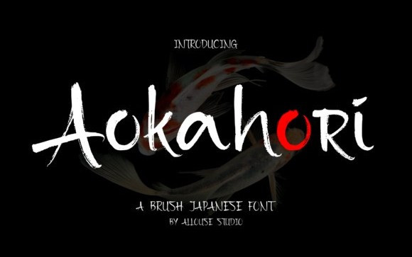 Aokahori Brush Font
