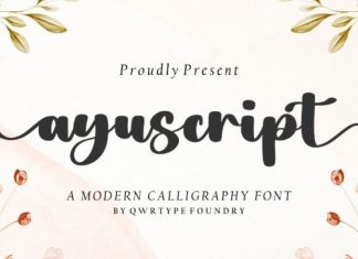 Ayuscript Calligraphy Font