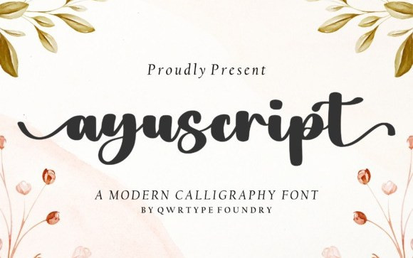 Ayuscript Calligraphy Font