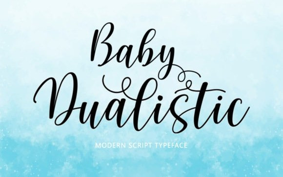Baby Dualistic Calligraphy Font