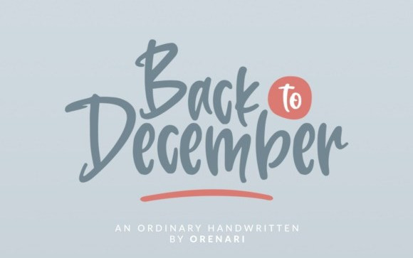 Back To December Handwritten Font