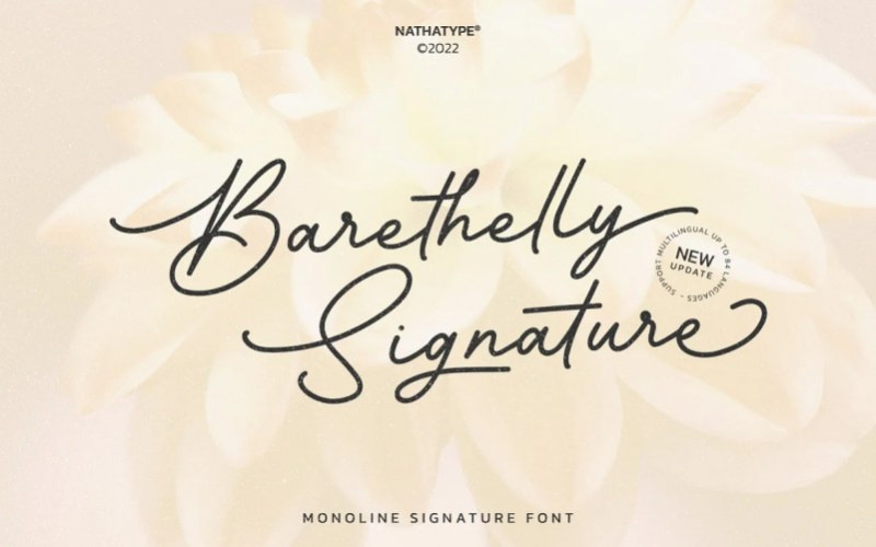 Barethelly Signature Script Font