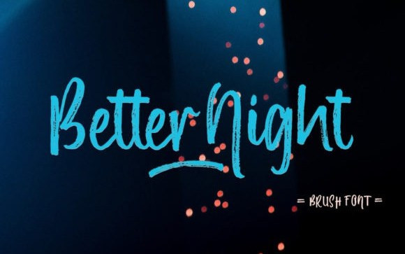 Better Night Brush Font