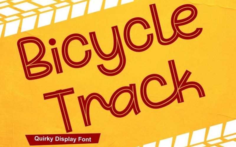 Bicycle Track Display Font