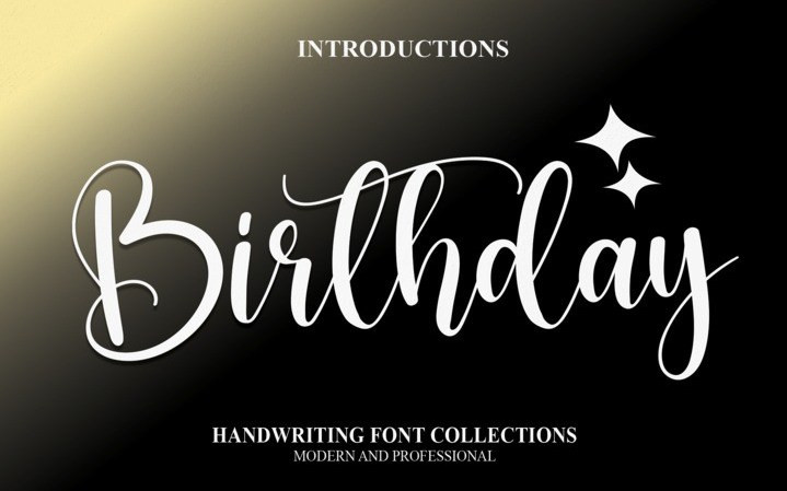 Birthday Calligraphy Font