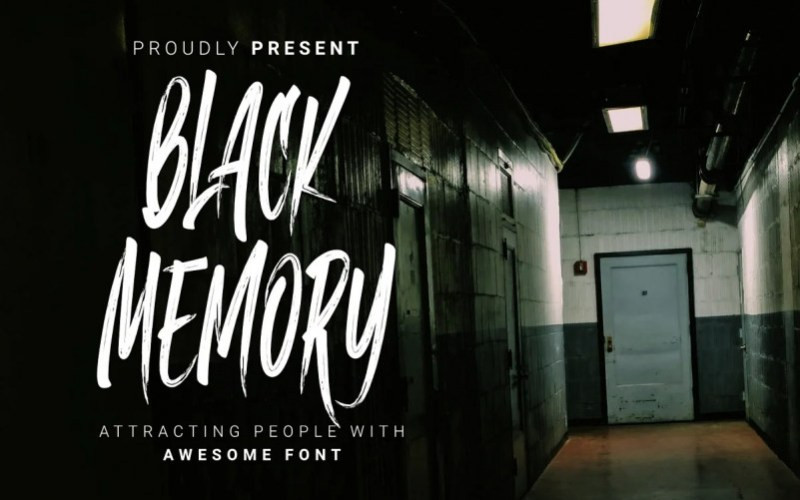 Black Memory Brush Font