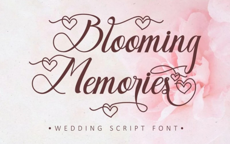 Blooming Memories Calligraphy Font