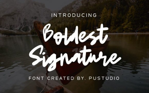 Boldest Signature Script Font
