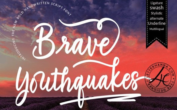 Brave Youthquakes Handwritten Font