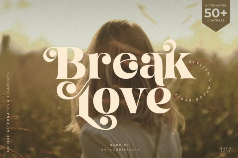 Break Love Serif Font