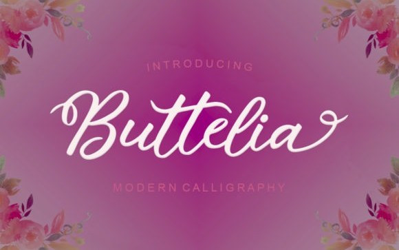 Buttelia Calligraphy Font