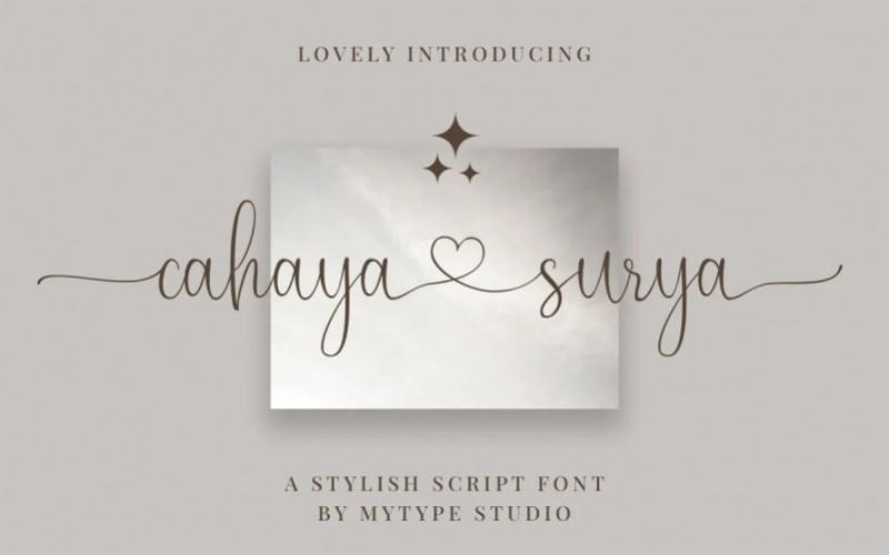 Cahaya Surya Calligraphy Font