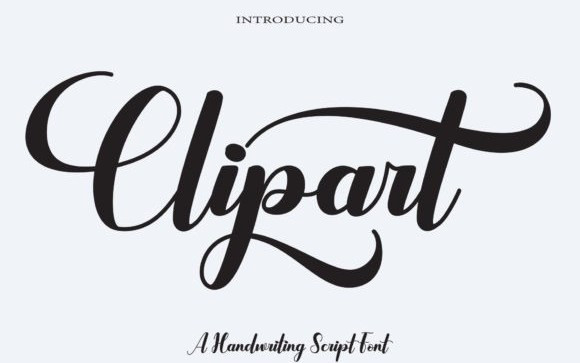 Clipart Script Font