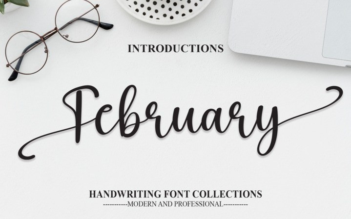 February Calligraphy Font