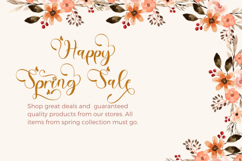 Beautiful Spring Calligraphy Font
