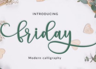 Friday Calligraphy Font