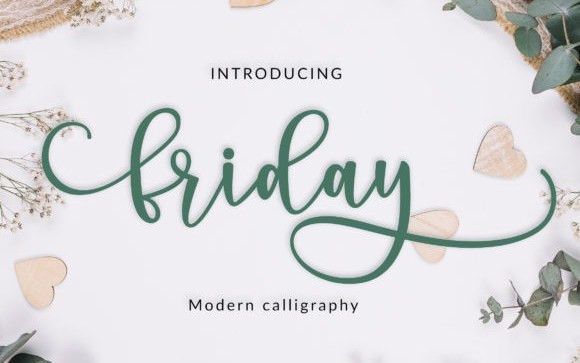 Friday Calligraphy Font