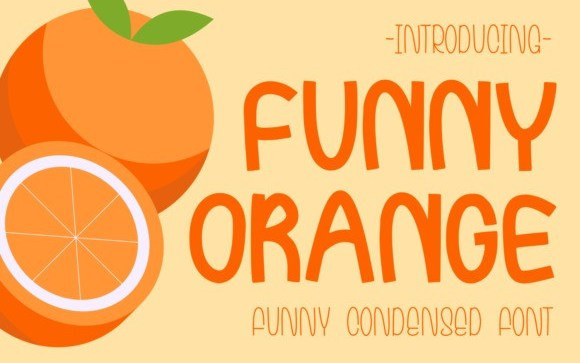 Funny Orange Display Font