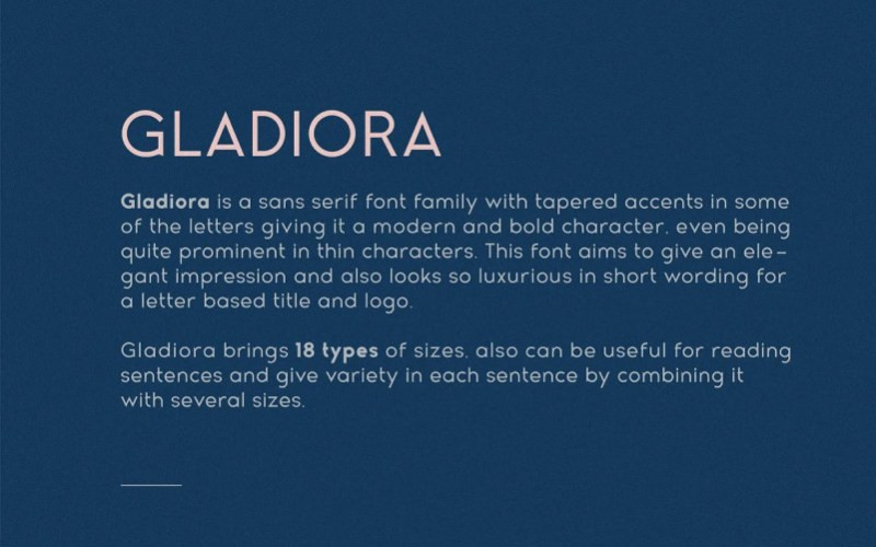 Gladiora Sans Serif Font