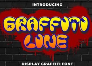 Graffiti Line Display Font