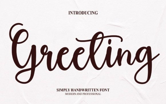 Greeting Calligraphy Font