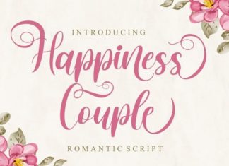 Happiness Couple Calligraphy Font