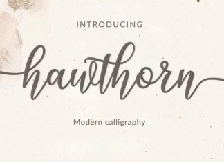 Hawthorn Calligraphy Font