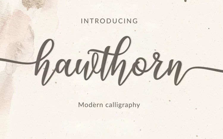 Hawthorn Calligraphy Font