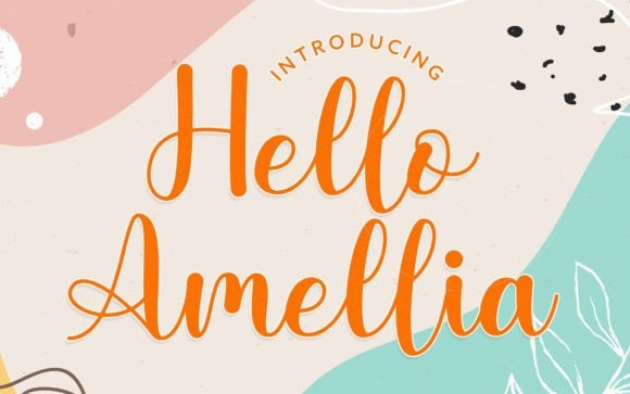 Hello Amellia Script Font