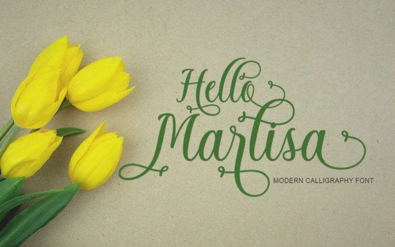 Hello Marlisa Calligraphy Font