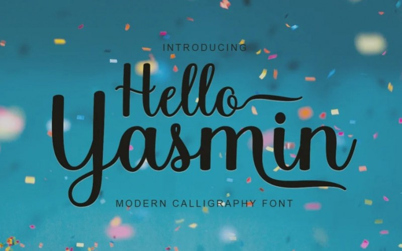 Hello Yasmin Calligraphy Font