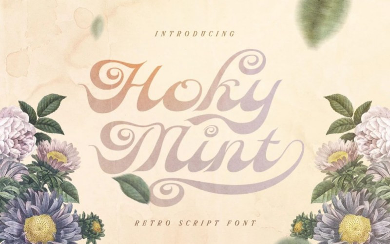 Hoky Mint Calligraphy Font