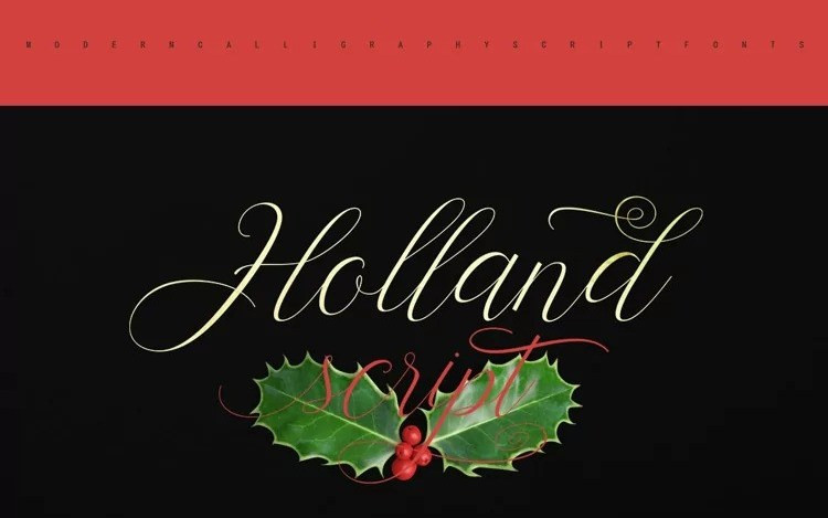 Holland Calligraphy Font