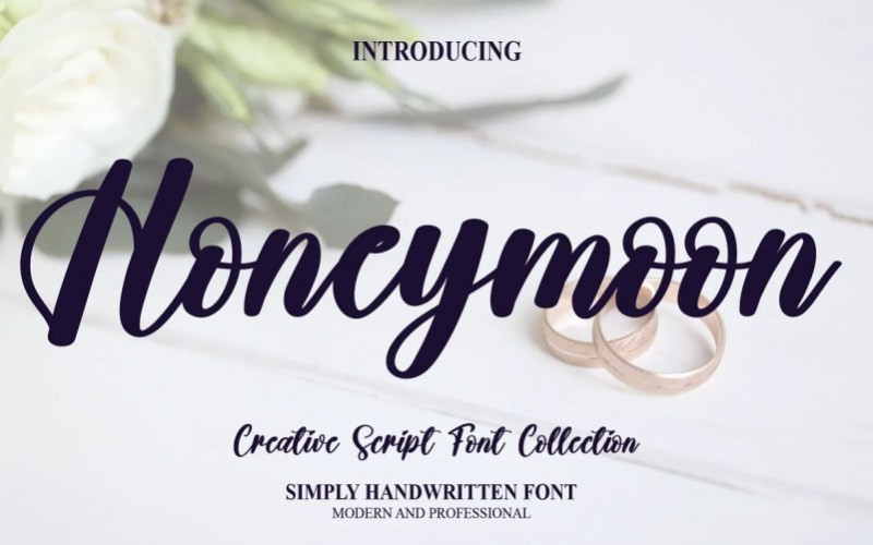 Honeymoon Script Typeface